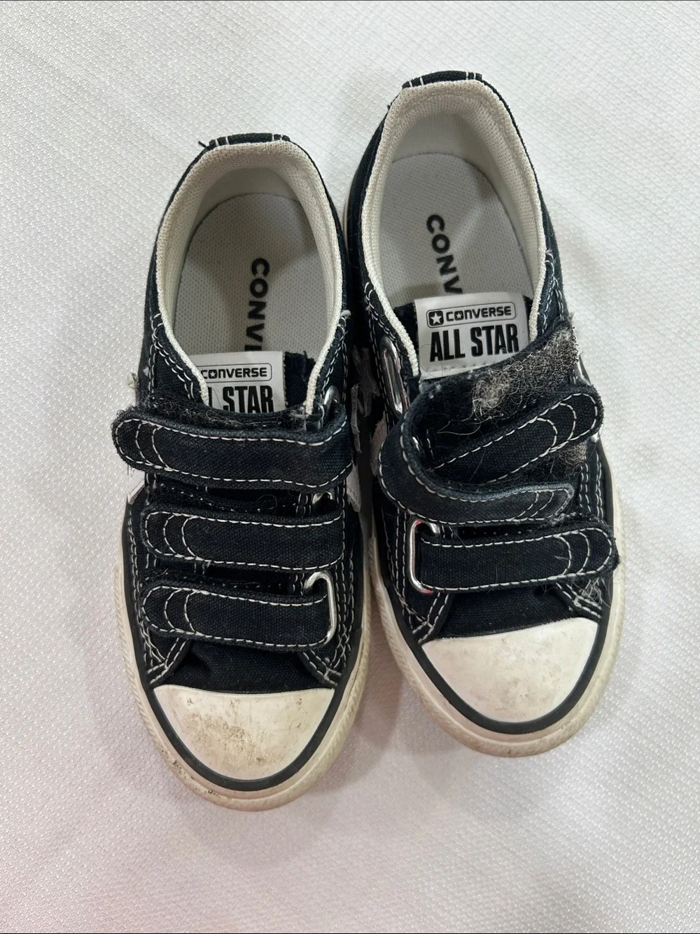 Converse Kids Black Velcro All Star Sneakers
